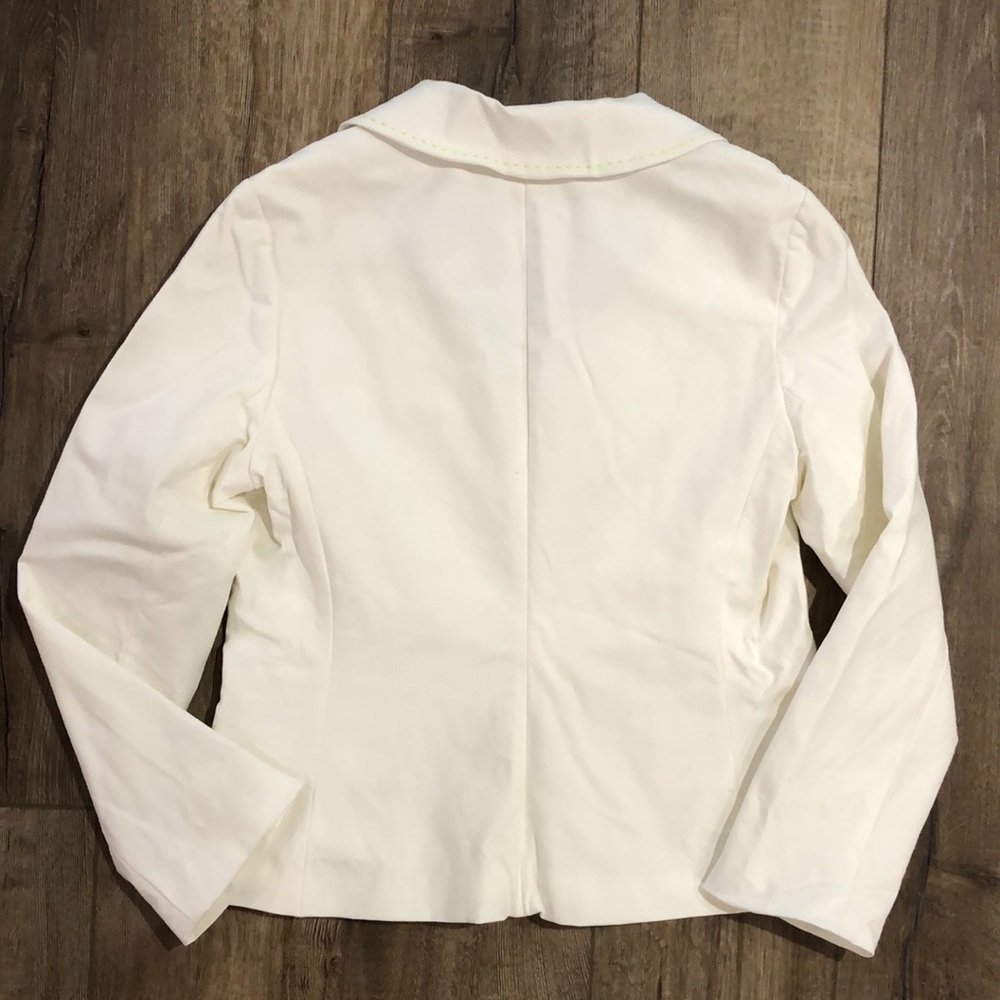 MILLY White Blazer Jacket w/Stretch - Picture 7 of 10